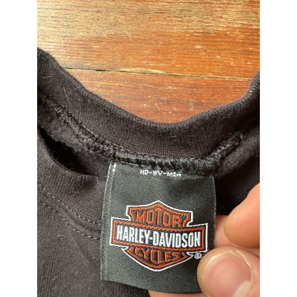 Harley Davidson Cropped Crewneck Pullover 2XL Unisex Black - Picture 4 of 6